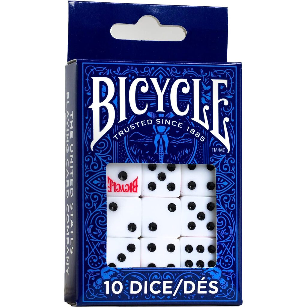 Pack de 10 dados de 6 séis caras Bicycle
