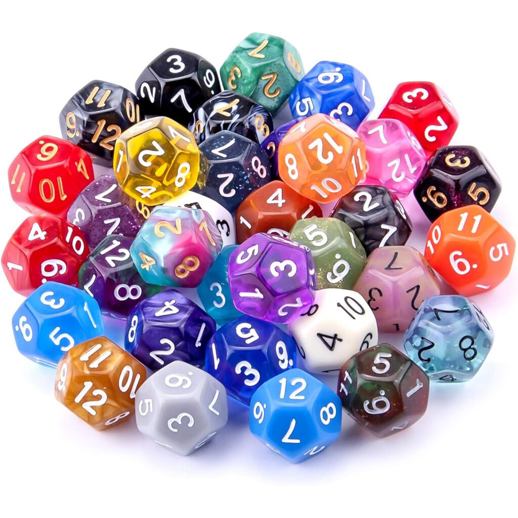 Set de 35 Dados D12 - multicolor