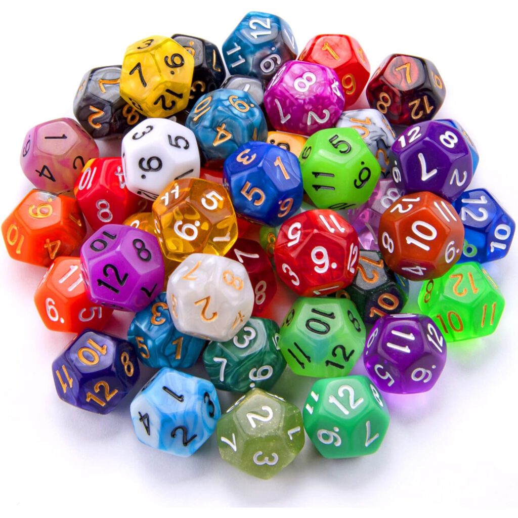 Set de 42 Dados D12 - multicolor