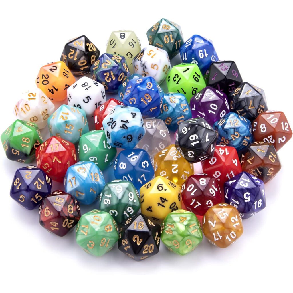 Set de 42 Dados D20 - multicolor