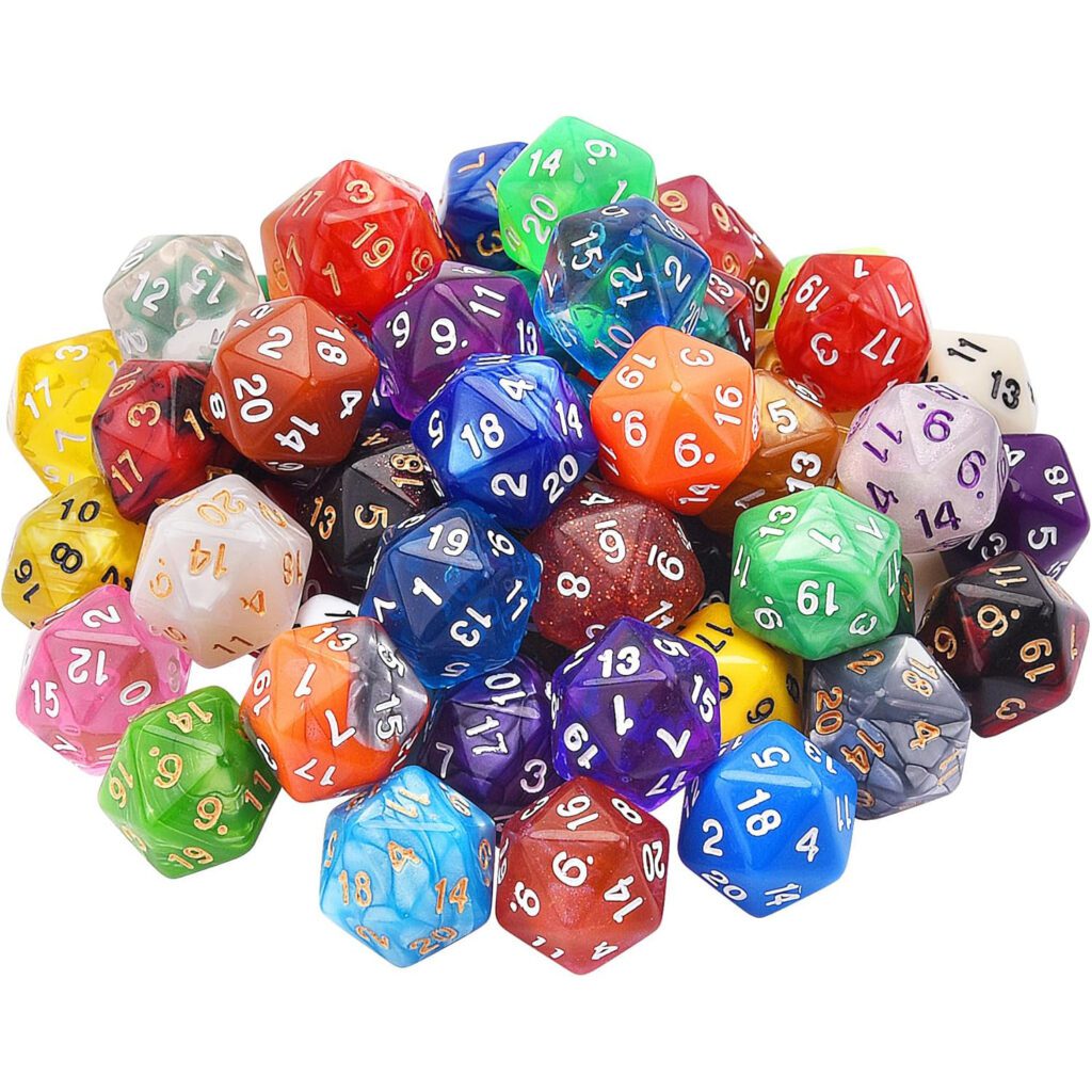 Set de 56 Dados D20 - multicolor