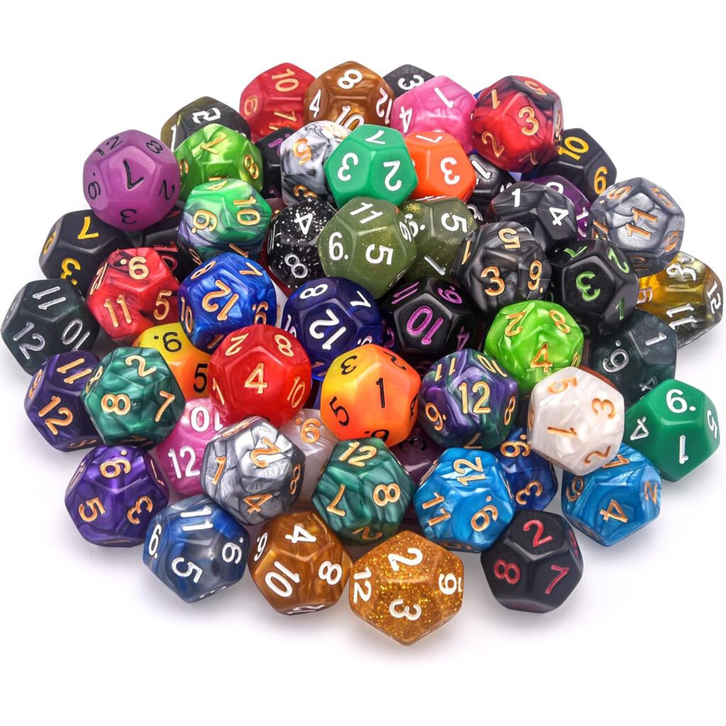 Set de 70 Dados D12 - multicolor